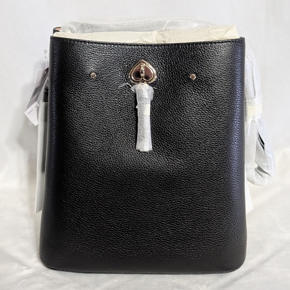 Kate Spade Black Marti Large Leather Bucket Shoulder Bag NWT